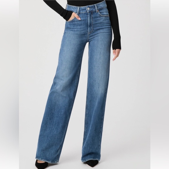 PAIGE Denim - PAIGE NWT Sasha 27 High Rise Wide Leg Denim Blue Jean Moonchild Wash